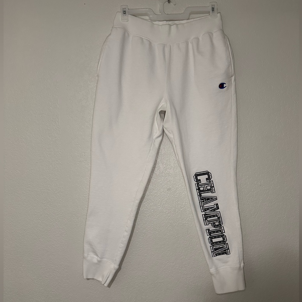 White Champion Sweatpants